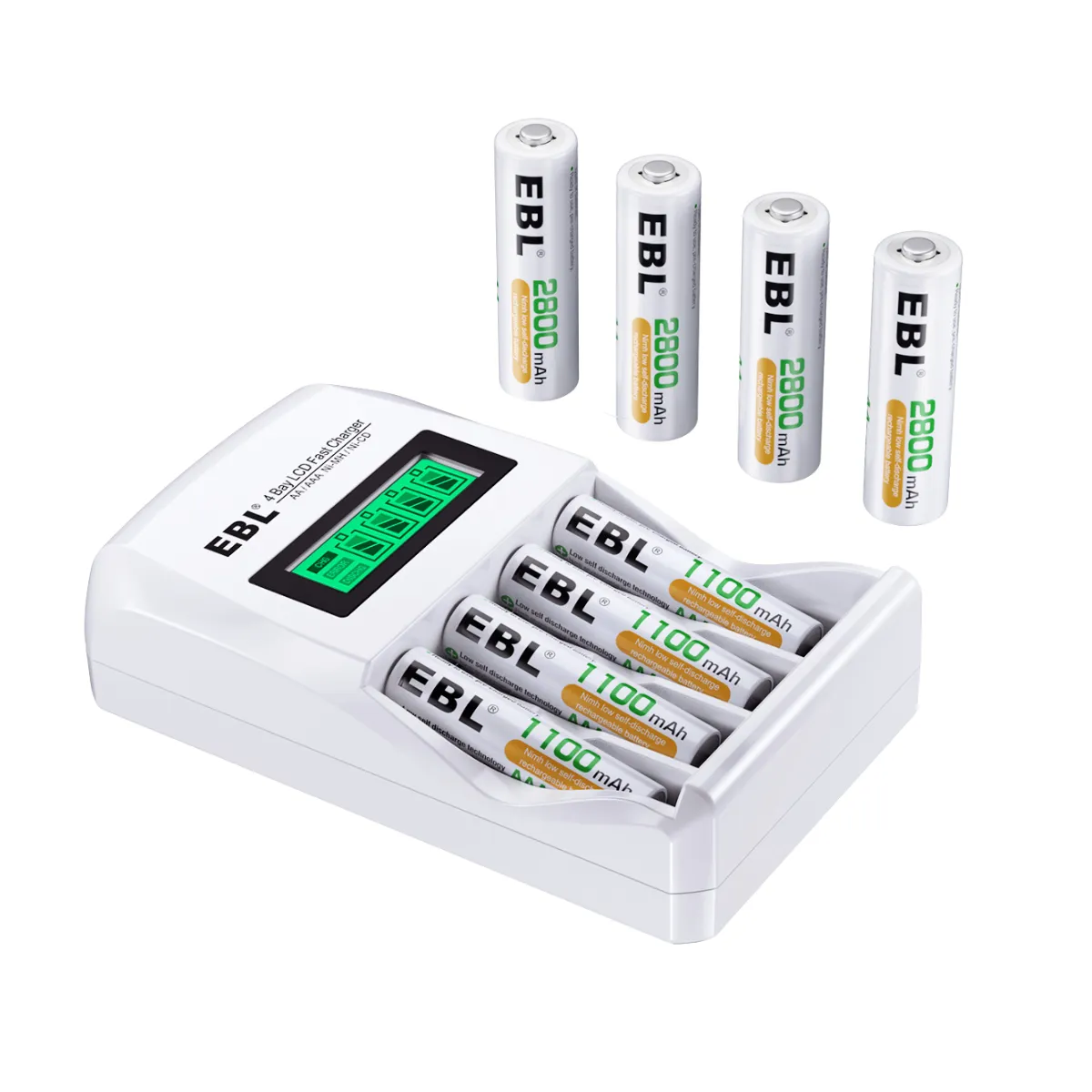 【Winter Sale】EBL 16 Pack NIMH AA AAA Rechargeable Batteries