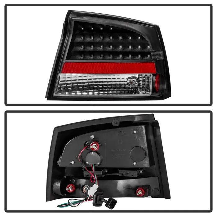 Xtune LED Tail Lights Dodge Charger (06-08) Black Housing / Clear or Smoke Lens