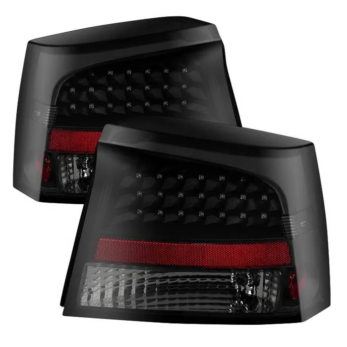 Xtune LED Tail Lights Dodge Charger (06-08) Black Housing / Clear or Smoke Lens