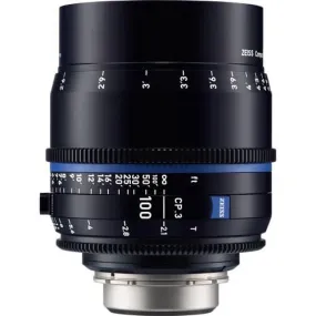 Zeiss CP.3 100mm T2.1 Feet Compact Prime Cine Lens - Canon EF Mount